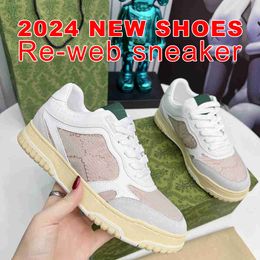 G Reweb Best quality Style 2024 Sneakers New Designer Sneakers Women Men Running Shoes Red and Green Stripes Letter Print Outdoor Rubber Platform Embroidered Sneake