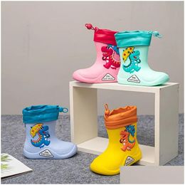 Rain Gear Children Eva Removable P Boots Boys Girls Toddler Waterproof Shoes Lightweight Warm Kids Water For Four Drop Delivery Baby M Otfq1