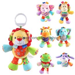 Rattles Mobiles 7 Design Cute Animals Bed Bell Lion Elephant Dog Monkey Frog Super Soft To Appease The Pre-School Early Education Dht83