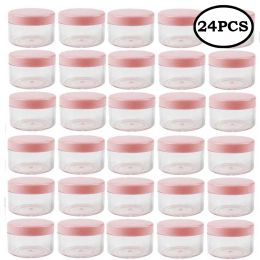 Bottles 24pcs 10g 15g 20g Make Up Jar Cosmetic Sample Empty Container Plastic Round Lid Small Bottle Eyeshadow Cream Travel Pot