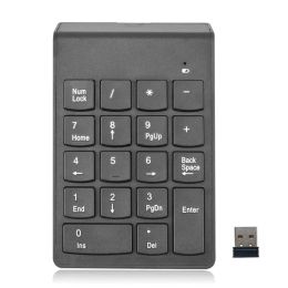 Keyboards 18Key Numeric Keypad 2.4GHz Wireless Numpad Mini Bluetoothcompatible Number Keyboard for Laptop PC Computer Waterproof