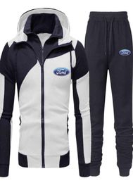 2021 New Brand Ford Car Men Sports Clothing Sets Jogging Tracksuit 2 Piece Hoodiespants Men039s Set Suit Sweater3475307