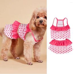 Dog Apparel Puppy Swimsuit Colourful Polka Dot Pet Set For Small Dogs Comfortable Beachwear Bikini Dress Cats Cute Summer