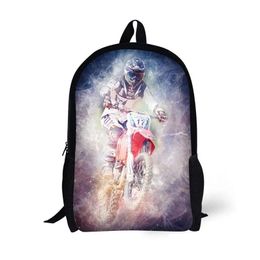 Laptop Cases Backpack Dirt Bike Backpacks For Men Boys Cool Motorcycle Book Bags Travel Hiking Cam Daypack Kids Teens School Bag Drop Otzex