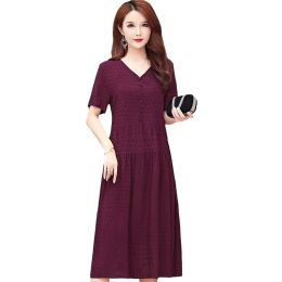 Dress New Summer Everyday Dress 2023 Casual VNeck Vintage Women Black Dress Elegant Summer Dress for Woman Clothes High Quality