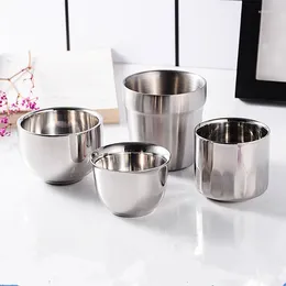 Mugs Thicken Double Layer Tea Water Cups Stainless Steel Portable Travel Tumbler Coffee Milk Drinks Mug Home Office Use Gargle Cup