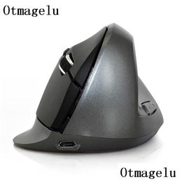 Mice 6D Wireless Mouse Creative Computer Gaming Cool Shark Fin Ergonomic Comfortable Vertical Usb For Laptop Drop Delivery Computers N Otzsf