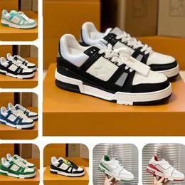 Trainer Sneaker Men Shoes Fashion Woman Leather Lace Up Platform Sole Sneakers laect White Black mens Running Shoes basketball shoe womens Luxury velvet suede new