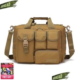 Laptop Cases Backpack Outdoor Men Tactical Messenger Bag Sling Shoder Waterproof Portable Army Oder Military Tactic Briefcase Drop Del Otlbl