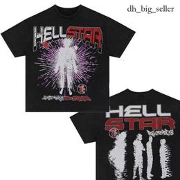 T-shirt T-shirts Cotton Hellstar Men's Fashion Black Men Women Designer Clothes Cartoon Graphic Punk Rock Tops Summer High Quality Versi 590