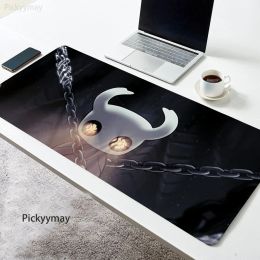 Pads Large Hollow Knight Mouse Pad Anime Mousepad XXL Gaming Keyboard PC Gamer Table Mat Natural Rubber Rugs Office Cartoon Mouse Mat