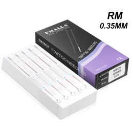 Needles EMALLA 50PCS Professional Tattoo Needles 5RM 7RM 9RM 11RM 13RM 15RM Size Disposable Assorted Sterile Tattoo Needles 0.35mm