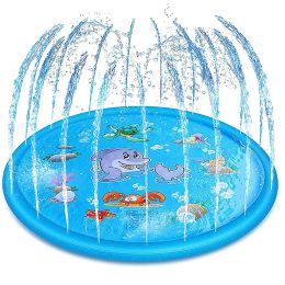 Mats 150cm Pet Play Water Spray Splash Mat Inflatable Sprinkler Cushion Pads Outdoor Garden Fountain Toy Tub Swiming Pool for Kid Dog