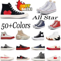 Hot sale Designer canvas shoes men women thick bottom platform casual shoes Classic black white high low top comfortable sneakers comversitys size36-44