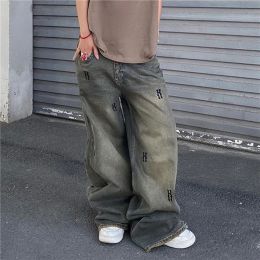 Jeans Xingqing Cyber y2k Jeans Women Gothic Print Zipper Low Waist Baggy Demin Pants 2000s Aesthetic Trousers Emo Style Streetwear