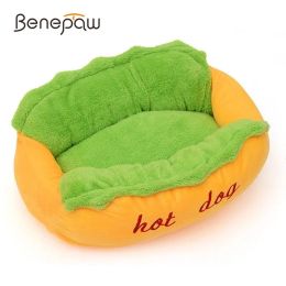 Mats Benepaw Warm Hot Dog Bed Removable Soft Lounger For Dog Small Large Hot Sale Washable Elastic Puppy Cat Pet House Sofa Indoor
