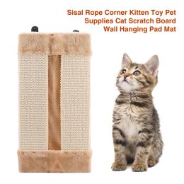 Scratchers Sisal Rope Cat Scratch Board Corner Kitten Toy Pet Supplies Cat Wear Resistant Pad Wall Hanging Mat Nontoxic Scratching Board