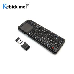 Keyboards Mini Handhold 2.4G RF Wireless Keyboard Spanish Russian English Keyboard Backlight Touchpad Mouse for PC Notebook Smart Tv Box