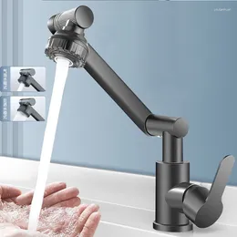 Bathroom Sink Faucets 360degree Kitchen Faucet Stainless Steel Rotating Cold Water Wall-mounted Basin