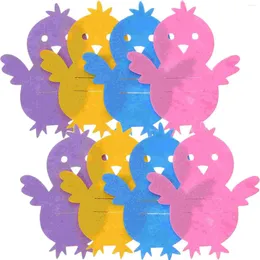 Kitchen Storage 8 Pcs Chick Cutlery Bag Chicken Shaped Bags Rack Easter Holder Utensil Holders Dinner Party