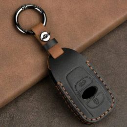 Luxury Genuine Leather Car Key Case Cover for Subaru Forester Outback XV Legacy BRZ WRX STI Impreza Keychain