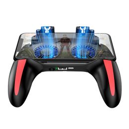 Gamepads PUBG mobile controller with double fan cooling for iphone ios android phone game pad free fire with 2500mah / 5000mah power bank