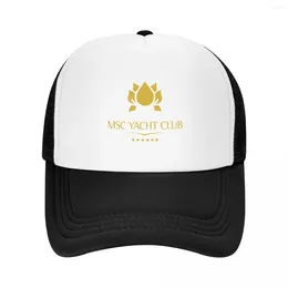 Ball Caps MSC Yacht Club Logo Design Baseball Cap Luxury Man Hat Beach For Women Men's