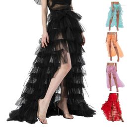 Skirts Tulle Long Skirt Wedding Party Overskirt Cocktail Prom Mesh Maxi