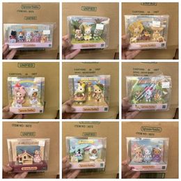 Sylvanian Families Anime Girl Figures Baby Series Figure Furniture Set Pvc Statue Model Doll Collection Ornaments Gifts Toys 240301