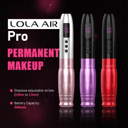 Guns LOLA AIR Pro Permanent Makeup Wireless Battery Tattoo Pen Machine Stepless Adjustable Strokes for PMU & SMP Tattoo Needles