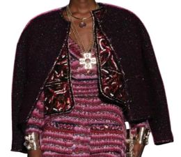 2022 Women Girls Wool Jacket Vintage Tweed Designer Blazer Peacoat Tailored Coat With Letter Buttons Milan Runway Brand Single Bre9323663