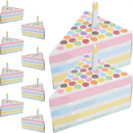 Storage Bottles 10 Pcs Triangular Cake Shape Birthday Party Creative Gift Box Boxes Paper Candy Kraft Cookie Favor For Goodie Pillow Shaped