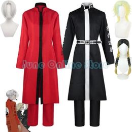 Anime Tokyo Revengers Kurokawa Izana Haitani Rindo Ran Brothers Cosplay Costume Tenjiku Gang Red Black Trench Suit 240229