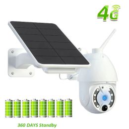 Control Hontusec 4g Sim Card Solar Ptz Ip Camera 4mp Motion Detection Pir Solar Wifi Camera Outdoor Two Way Audio Colour Night Vision