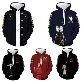 Men's Hoodies 2024 Anime Tokyo Revengers Cosplay Sweatshirts Cosy Tops Pullovers Sudadera Men Plus Size S-5XL