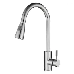 Kitchen Faucets 2024 304 Stainless Steel Material Water Outlet In Two Gears Ceramic Cartridge Surface Drawing Process CE