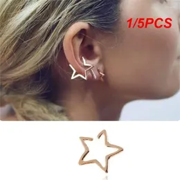 Backs Earrings 1/5PCS Fake Cartilage Earring Punk Hollow Star Shape Metal Jewelry Gifts Ear Cuff Classic Earcuff Statement