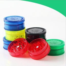 Factory direct sales leaf logo Mini magnet Smoke grinder 40mm high quality plastic smoke crusher cross-border goods