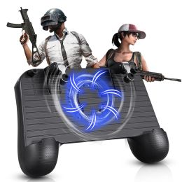 Gamepads PUBG Mobile Game Controller Gamepad Joystick for Phone Trigger Aim Button L1R1 Shooter For IPhone Android Game Pad with Fan