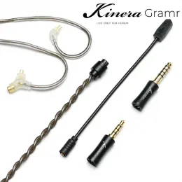 Earphones Kinera Gramr Modular Microphone Boom Mic Upgrade Cable For Earphones 3.5/4.4mm OFC Silver Plated 2pin 0.78mm/MMCX Connector1.5M