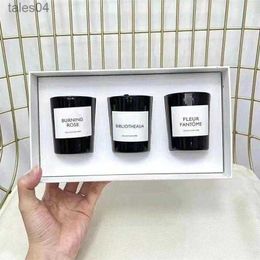 Incense Incense Newest Factory direct Byredo Perfume candle La Selection Scented Candles Bougie Solid Perfumes 70G*3pieces/set Men Women Frag 240302