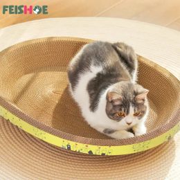 Scratchers Cat Scratching Board Round Oval Cat Scratching Pads Chew Toy Bite Resitent Cat Bed Sharpen Nails Tool Juguetes Para Gatos