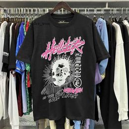 Hellstar camisa masculina t-shirts 2024 manga curta camiseta das mulheres dos homens de alta qualidade streetwear hip hop moda t camisa hell star 680