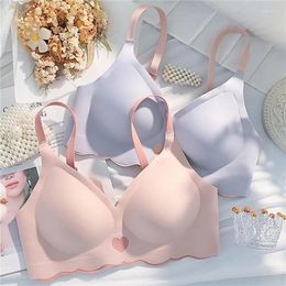 Yoga Outfit Women Bra Seamless Push Up Tops Sexy Underwear Wireless AB Cup Bras Comfort Lingerie Solid Colour Fashion Female Gather Bralette