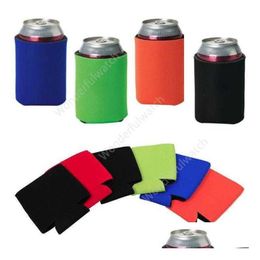 Ice Cream Tools Wholesale 330Ml Beer Cola Drink Can Holders Bag Ice Sleeves Zer Pop Koozies 12 Color Daw334 Drop Delivery Home Garden Dhf2A