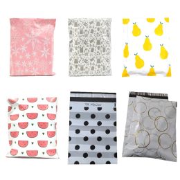 Envelopes 100pcs Colour Print Poly Mailer Cute Fruit Plastic Courier Bag Self Sealing Shipping Envelopes Business Express Mailing Bags