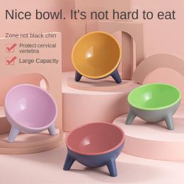 Supplies Cat Dog Bowl with Stand 15° Raised Neck Cervical Protector Cat Food Tray Plate Kitty Water Bowl Puppy Kitten Feeder Pet Products