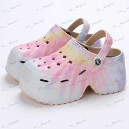 Sandals Lucyever Fashion Colorful Chunky Platform Sandals Women 2024 Wedge Heels Clogs Slippers Woman Hollow Out Closed Toe Beach Slides T240302