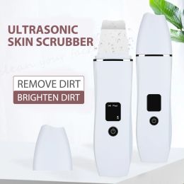 Instrument Ultrasonic Skin Scrubber Peeling Shovel EMS Ion Deep Face Cleaning Blackhead Remover Facial Lifting Peeling Shovel Face Massager