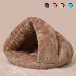 Pens New Dog Cat Pet Beds Cotton Teddy Rabbit Bed House Snow Rena Dog Basket For Small Medium Dog Soft Warm Puppy Beds House